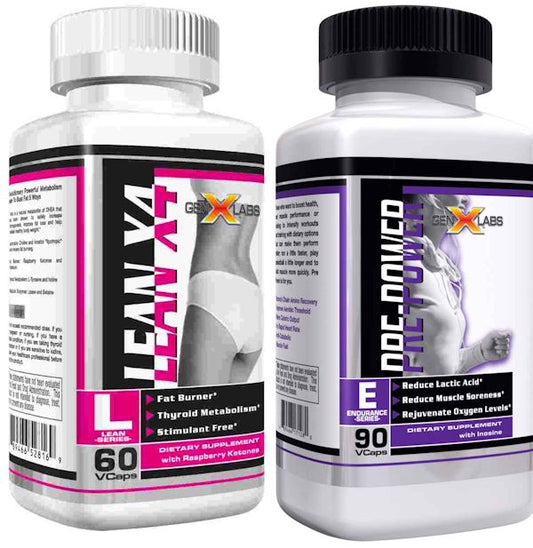 PRE POWER Pre-Workout Caps and Free LeanX4 Stim-Free Fat Burner
